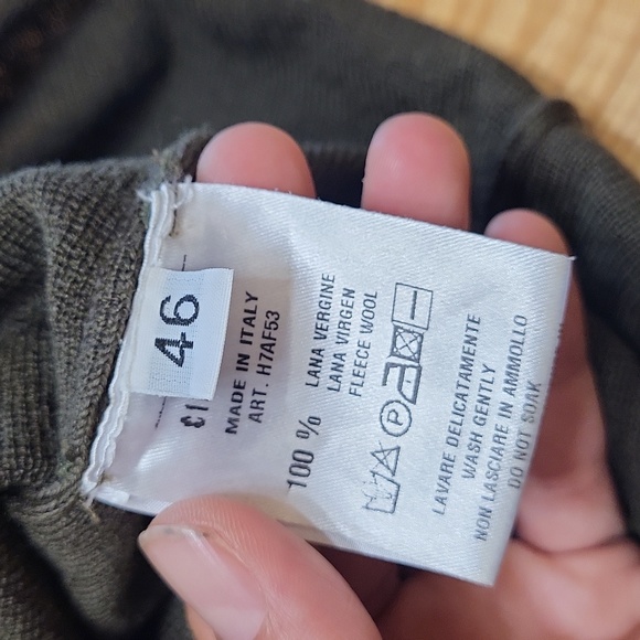 Circus Hotel Green Drawstring Midi Skirt Fleece Wool - Picture 8 of 15